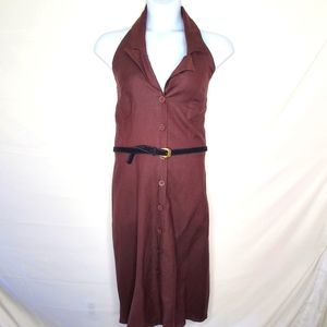 Ashley Stewart Brown Midi Dress